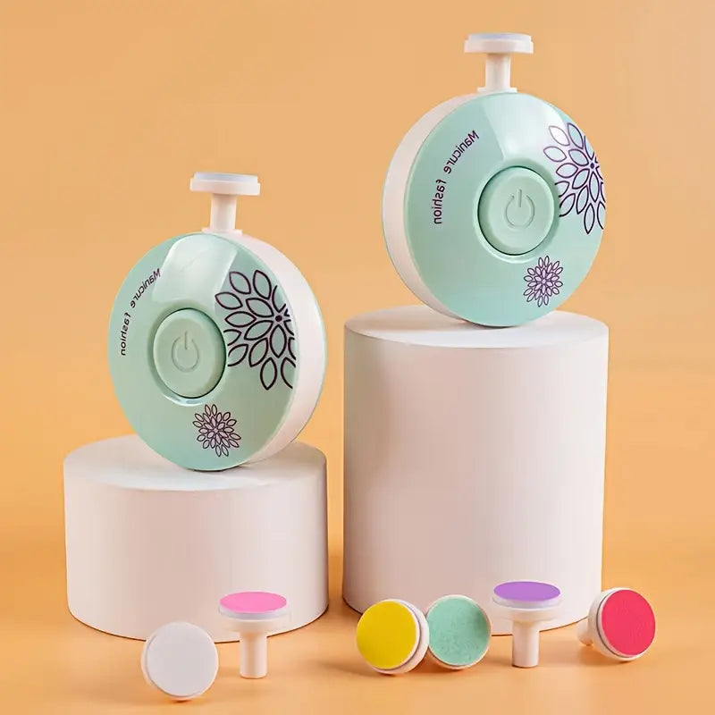 Appareil de Polissage Électrique pour Ongles – Lime Manucure avec Embouts Interchangeables