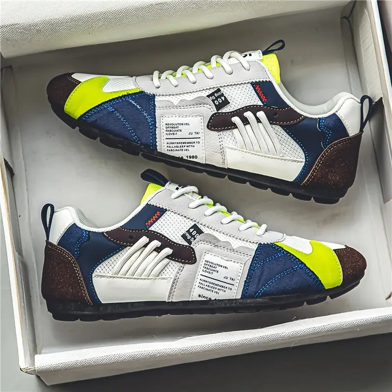 Chaussures de sport homme multicolores – Sneakers tendance respirantes et confortables pour plein air