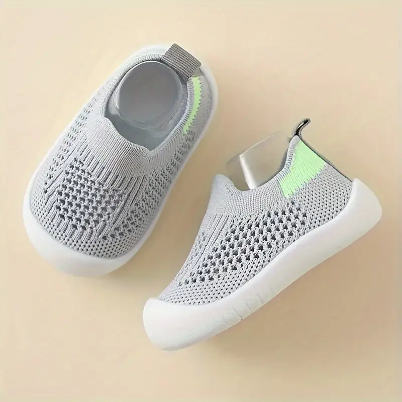 Chaussures bébé garçon légères – Baskets respirantes en maille souple, semelle antidérapante, confort pour premiers pas