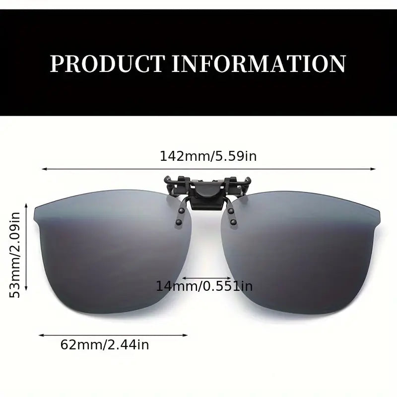 Clip lunettes de nuit homme – Verres jaunes anti-éblouissement pour conduite et vision claire