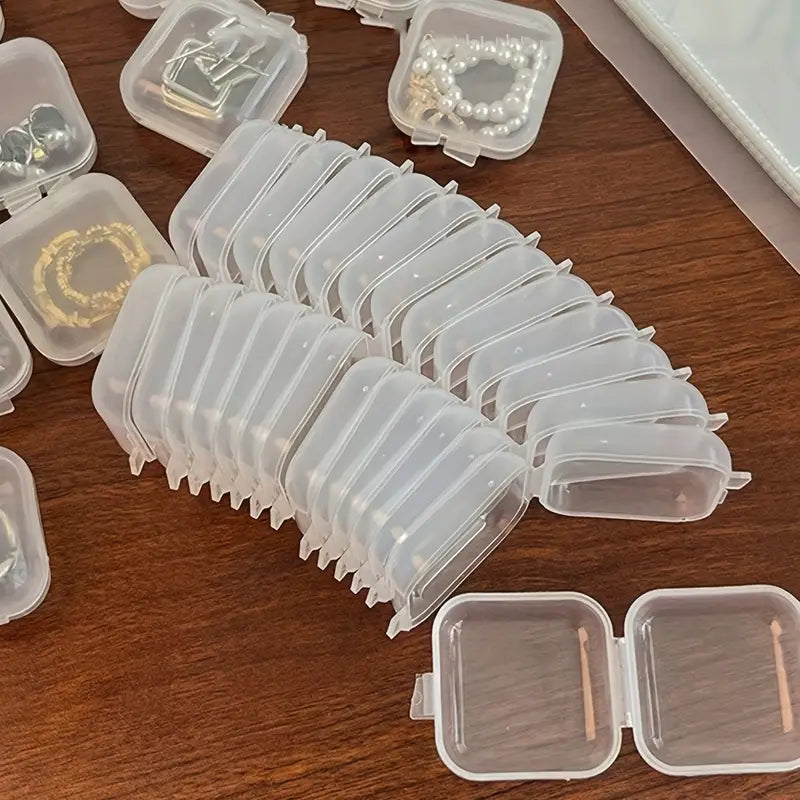Lot de Boîtes Transparentes en Plastique – Mini Conteneurs pour le Rangement de Perles, Bijoux et Petits Accessoires