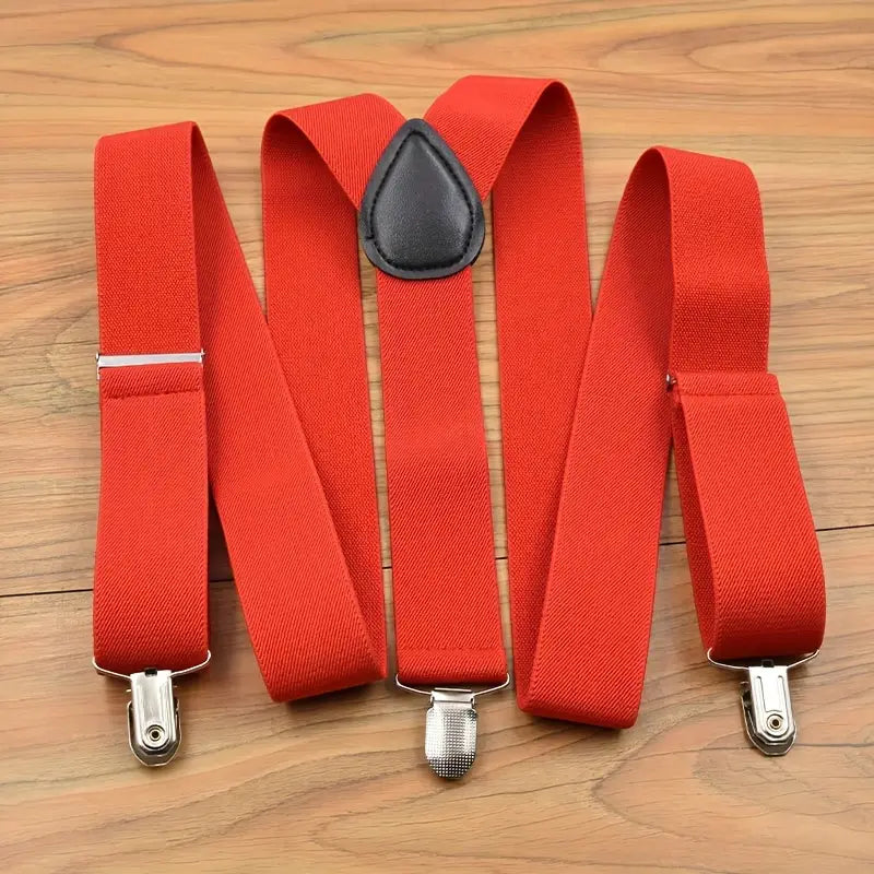 Bretelles homme classiques en Y avec pinces métal – Accessoire élégant et ajustable pour toutes occasions