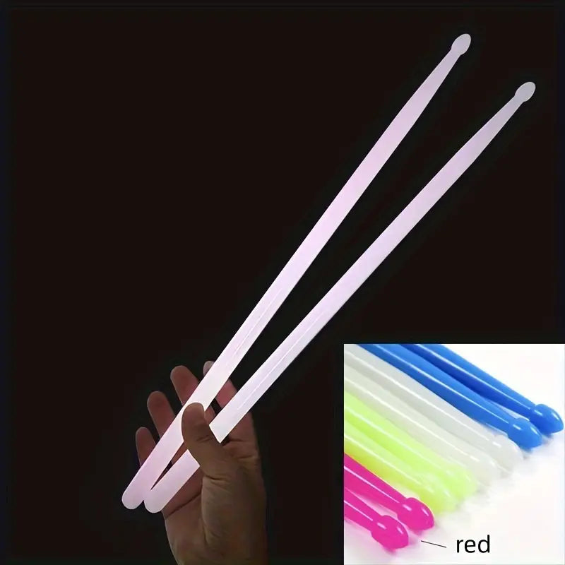 Baguettes de Batterie Fluorescentes – Paire Lumineuse Glow-in-the-Dark, Légères et Résistantes pour Concerts & Entraînement