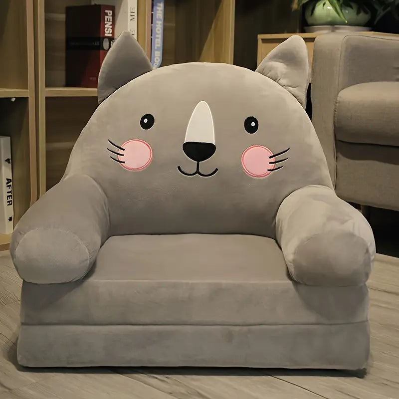 Fauteuil Enfant Chien Bleu en Peluche – Chaise Ludique et Confortable pour Chambre ou Salle de Jeux