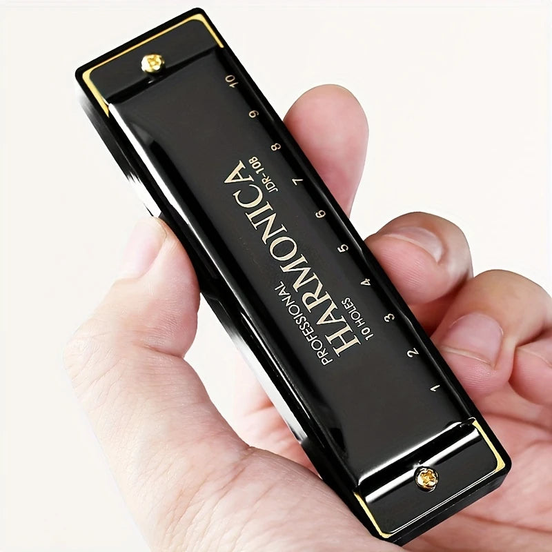 Harmonica Professionnel 10 Trous – Instrument de Musique Portable pour Débutants et Musiciens Confirmés