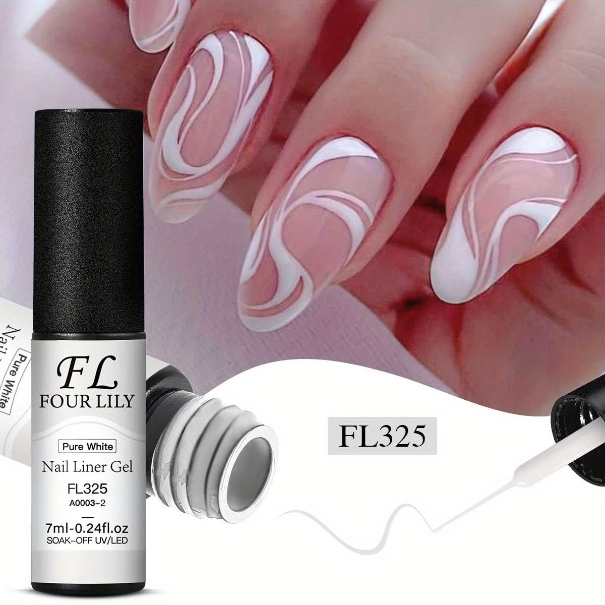 Gel Liner Argenté Pailleté – Nail Art Précis et Brillant | Vernis à Ongles UV/LED