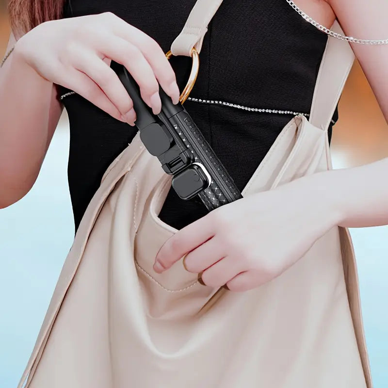 Perche Selfie Bluetooth Télescopique – Support Léger et Pliable pour Smartphone et Caméra