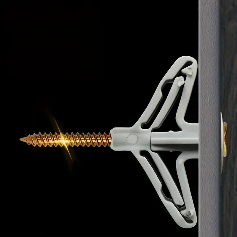 Cheville à bascule pour plaques de plâtre avec vis – Fixation murale robuste pour charges lourdes