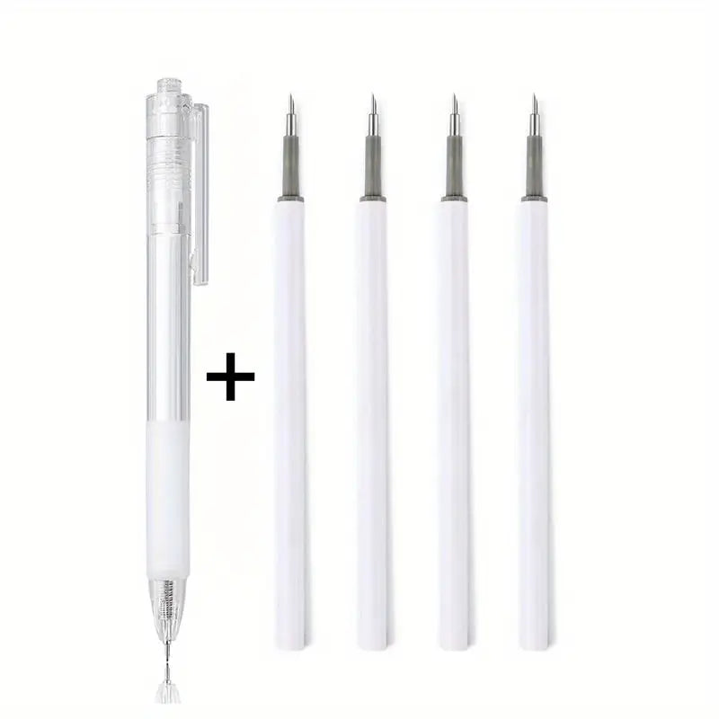 Stylo gel rose avec 4 recharges – Écriture fine 0.5 mm pour bureau, école ou bullet journal