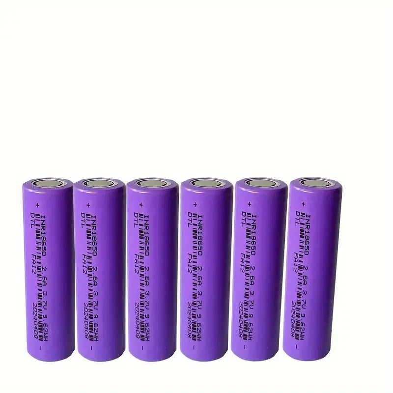 Lot de Piles Rechargeables Lithium-Ion 18650 – Accus Haute Capacité 3,7V pour Lampe Torche et Appareils Électroniques