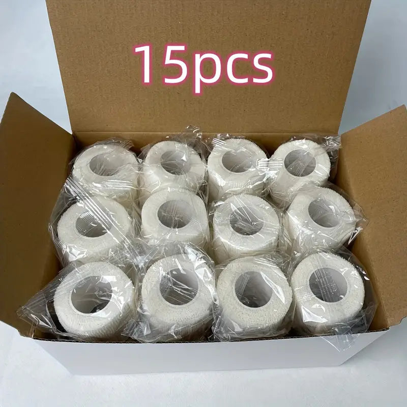 Lot de 10 bandes de strapping sport – Taping adhésif blanc pour maintien articulaire et prévention blessures