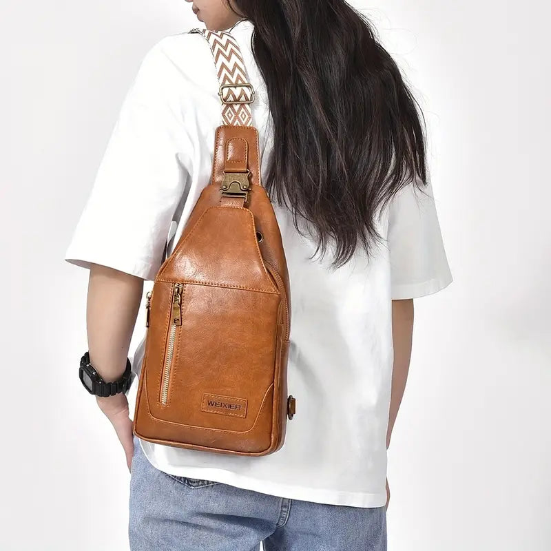 Ensemble sac banane et portefeuille assorti – Design élégant en cuir pour homme