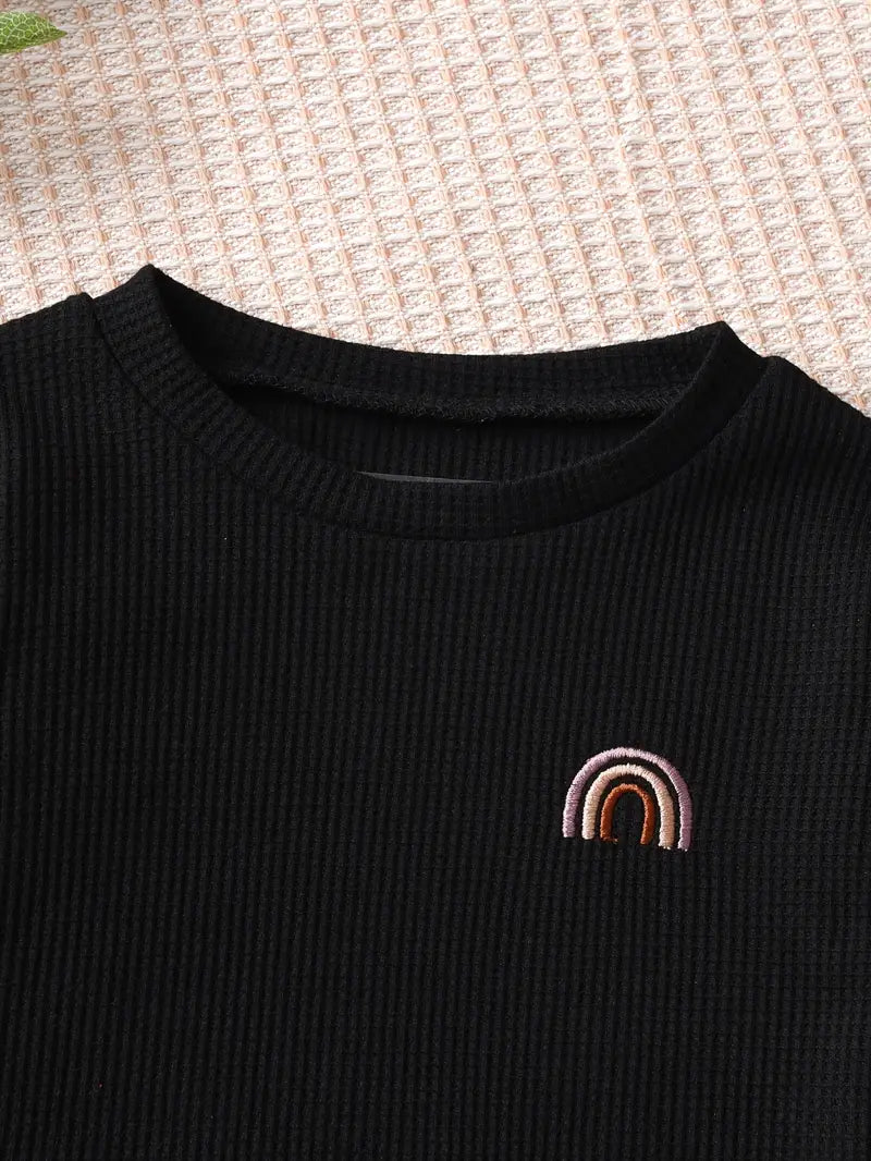 Ensemble Bébé Garçon Confort Côtelé – Tenue 2 Pièces Pull + Pantalon Marron Décontracté