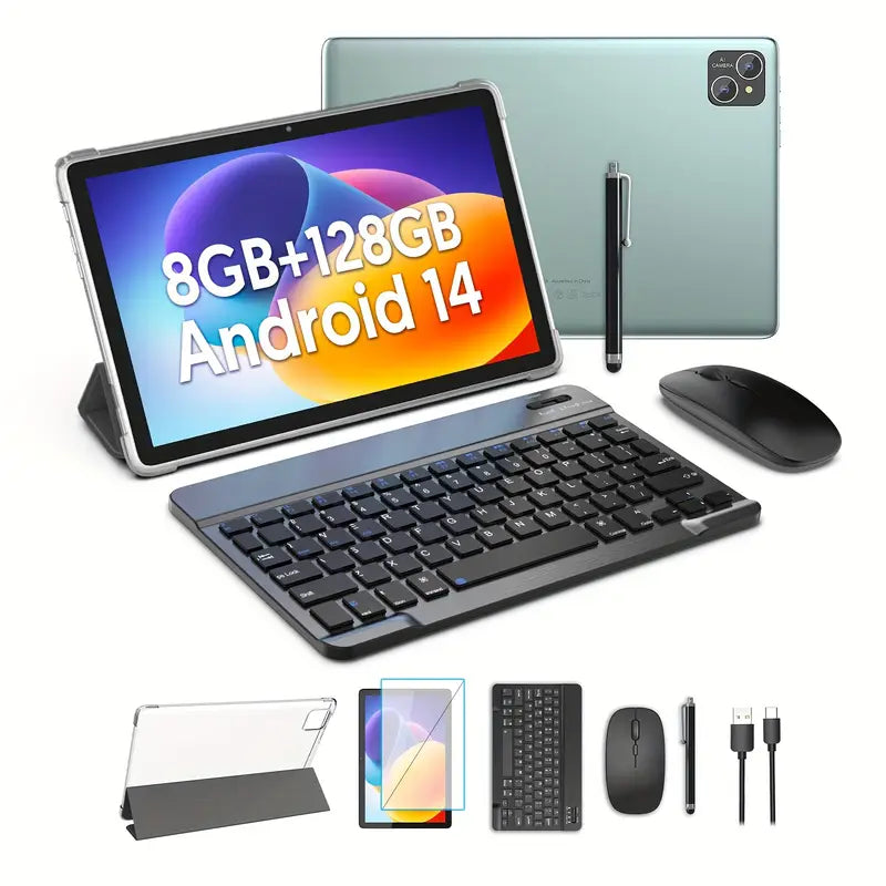 Clavier Sans Fil Compact + Souris USB – Kit Ergonomique pour Tablette, PC et Télétravail