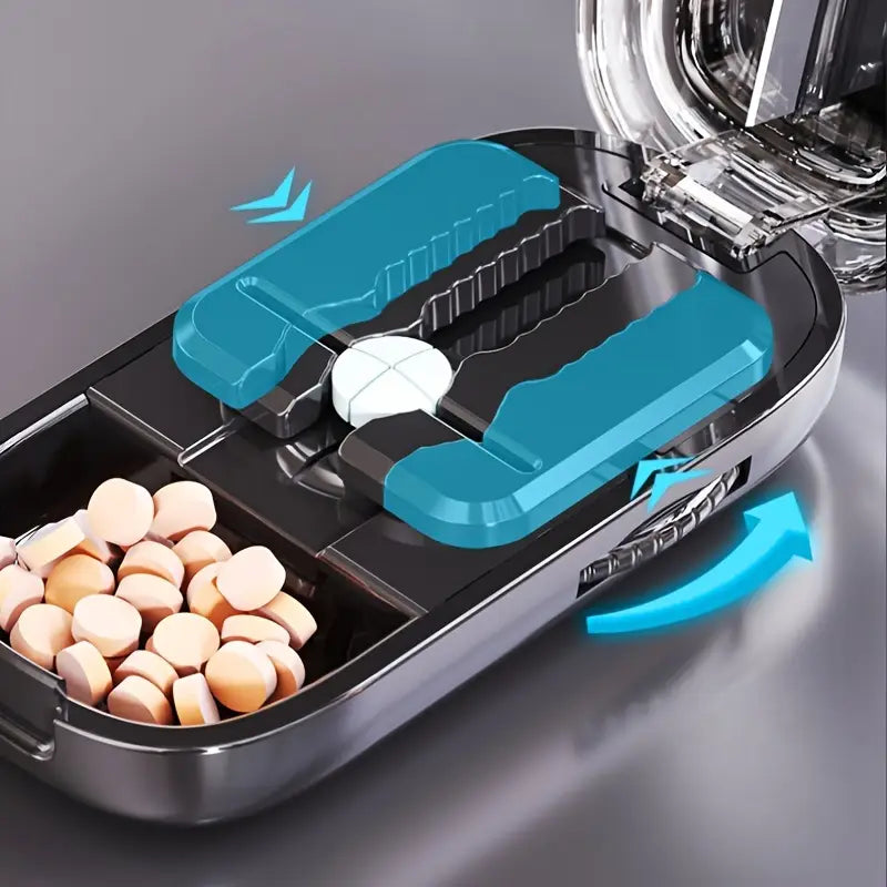 Coupe-Comprimés de Précision avec Compartiment – Division en Moitiés ou Quartiers