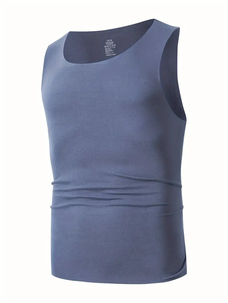 Débardeur thermique homme – Lot de 3 (noir, bleu, vert) – Sous-vêtements chauds respirants pour l’hiver