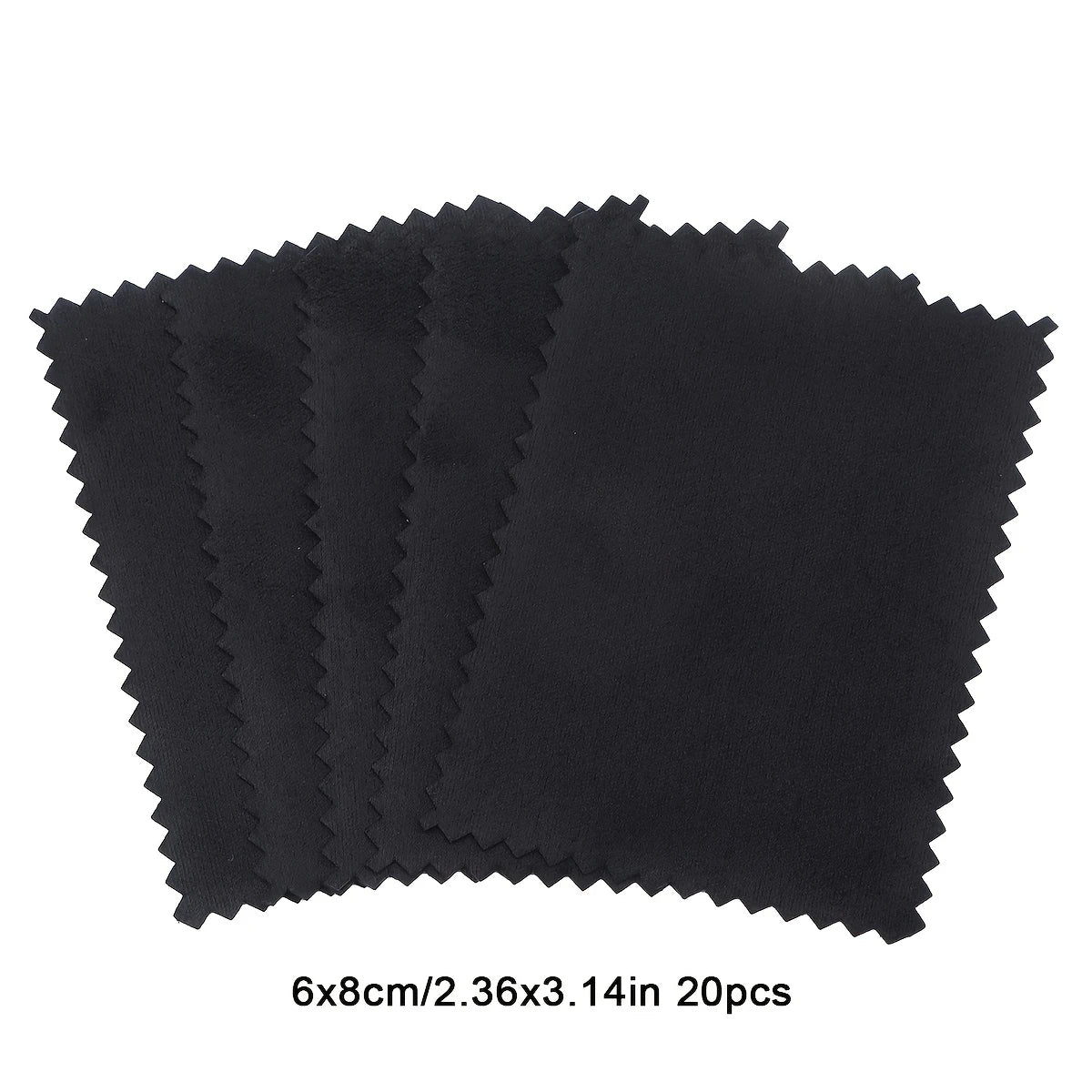 Lot de 20 Chiffons de Nettoyage pour Bijoux – Lingettes Antirayures 6x8 cm en Microfibre Ultra Douce
