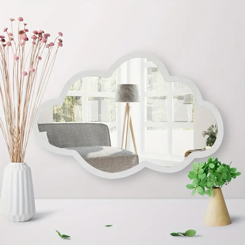 Miroir mural nuage en bois – Décoration chambre bébé design et moderne