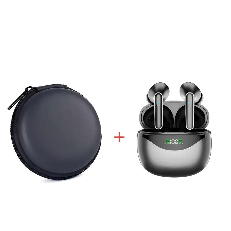 Écouteurs Sans Fil Bluetooth avec Boîtier de Charge LED – Son Stéréo HD et Autonomie Longue