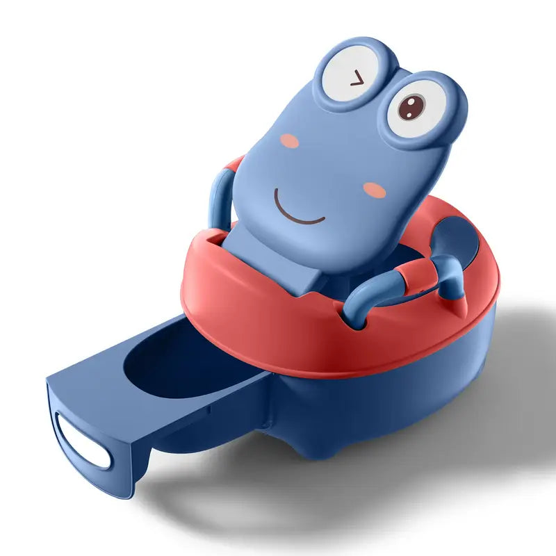 Pot de toilette bébé grenouille – Siège d’apprentissage ludique avec dossier et bac amovible