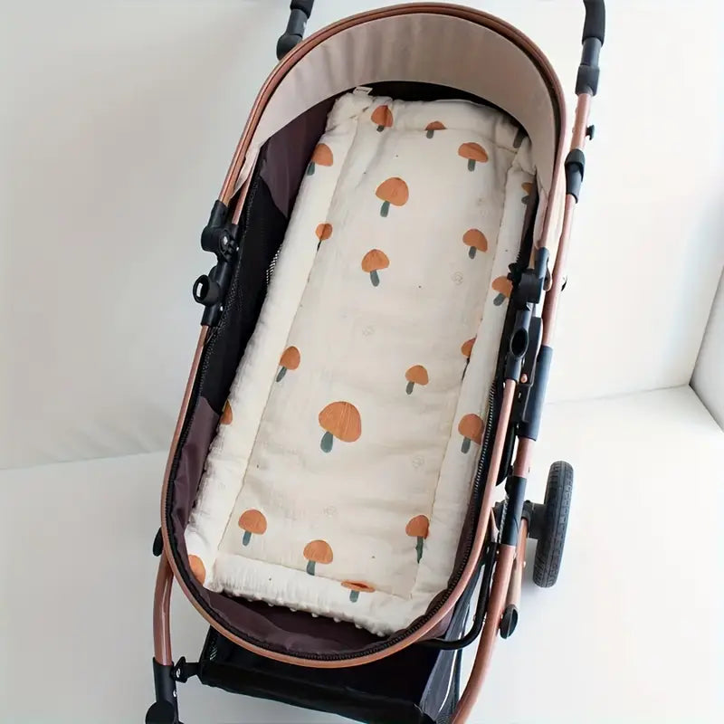 Matelas poussette bébé rembourré – Coussin doux lavable avec plusieurs motifs