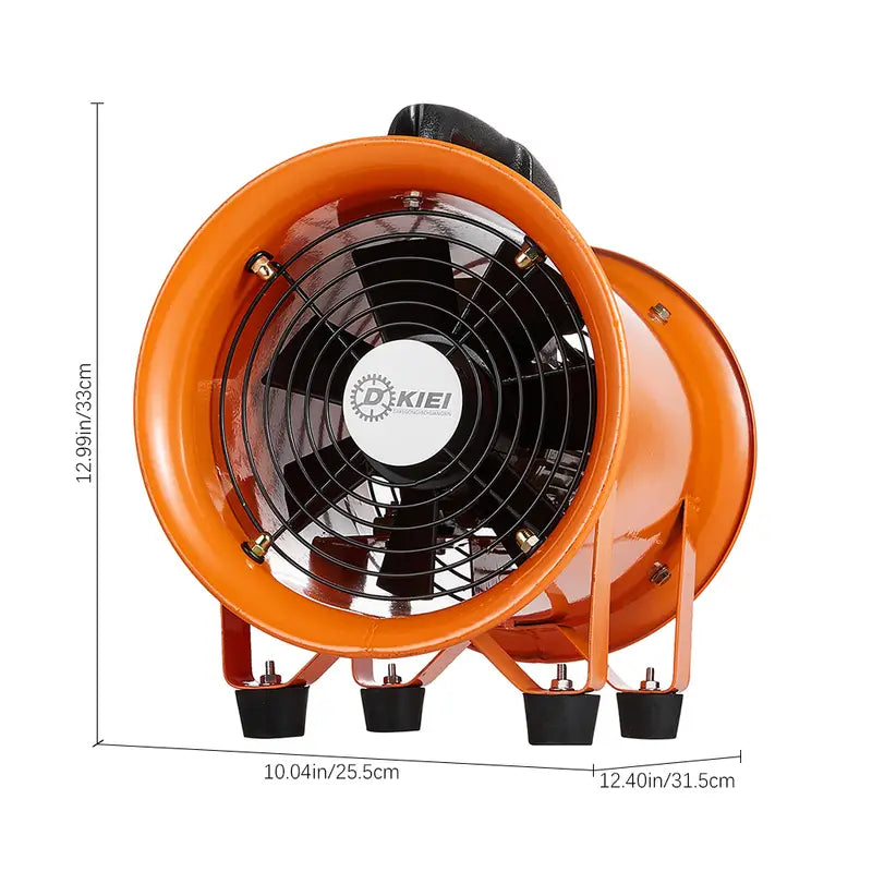 Ventilateur industriel portable en métal – Haute puissance, ventilation atelier, chantier et garage