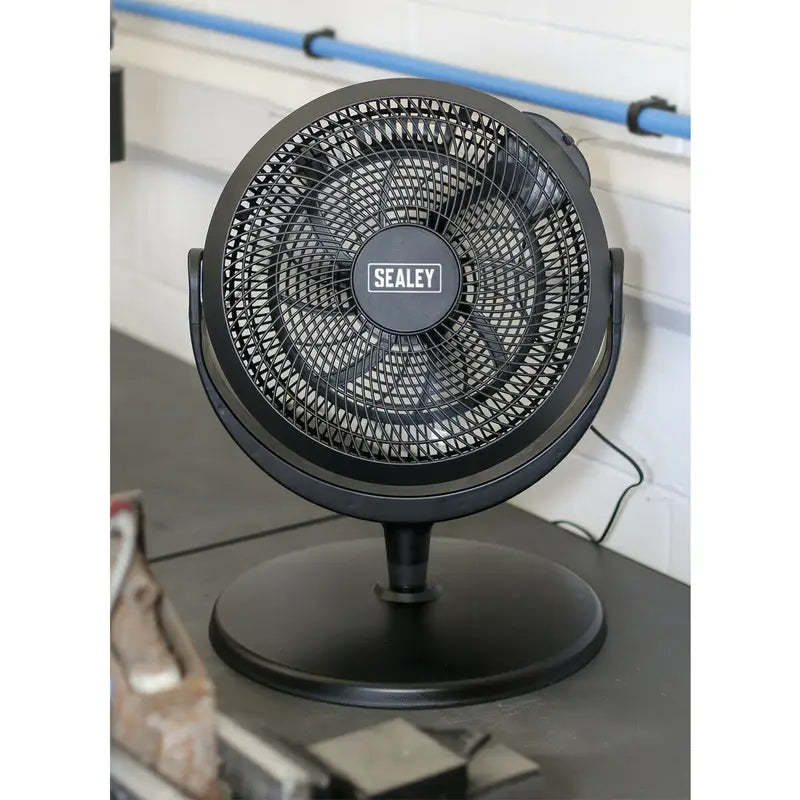 Ventilateur de table Sealey – Compact, silencieux et puissant, 3 vitesses réglables pour maison et bureau