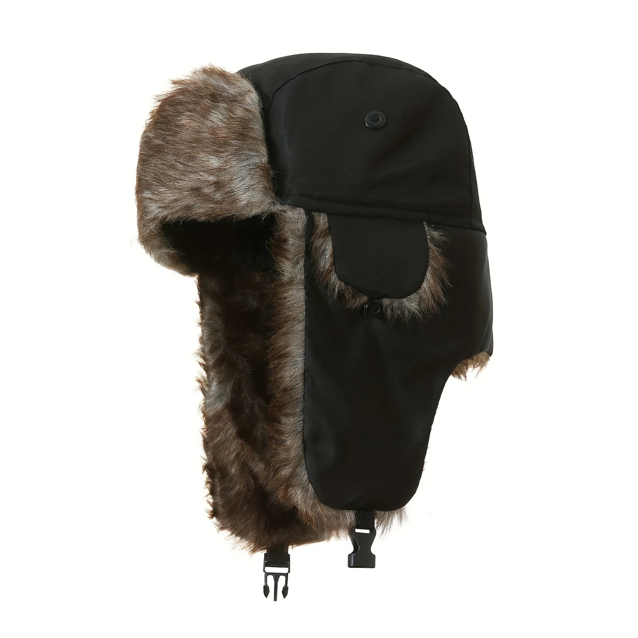Chapka Homme Hiver en Fourrure Synthétique – Cache-Oreilles Chaud et Imperméable, Style Aviateur