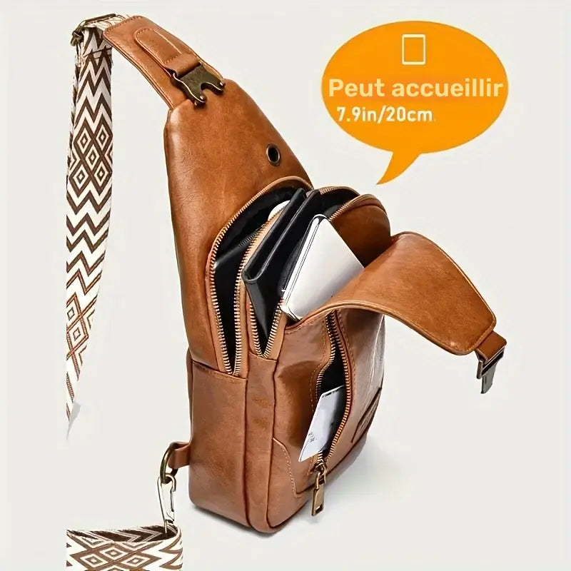 Ensemble sac banane et portefeuille assorti – Design élégant en cuir pour homme