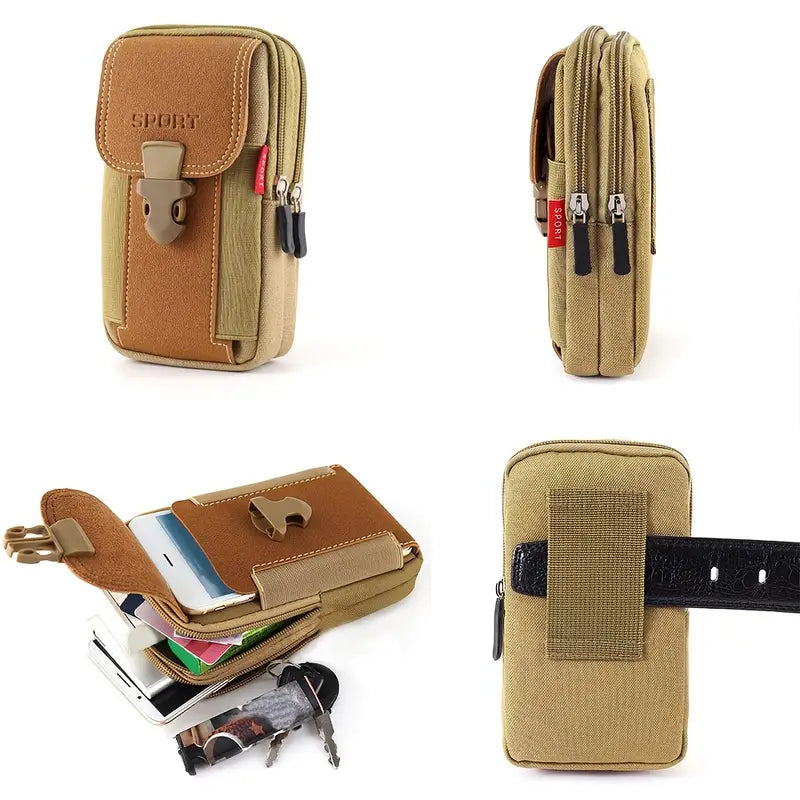 Sac Banane et Bandoulière Homme Sport – Pochette Multifonction en Nylon Résistant pour Téléphone et Accessoires