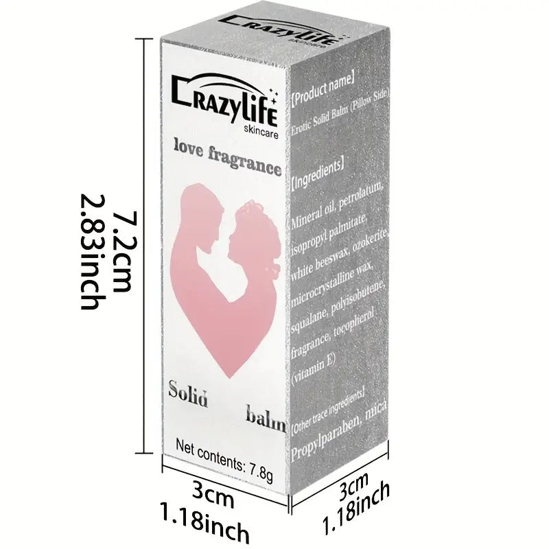 Baume Parfumé Solide Love Fragrance – Parfum Sensuel en Stick 7,8g pour Homme & Femme