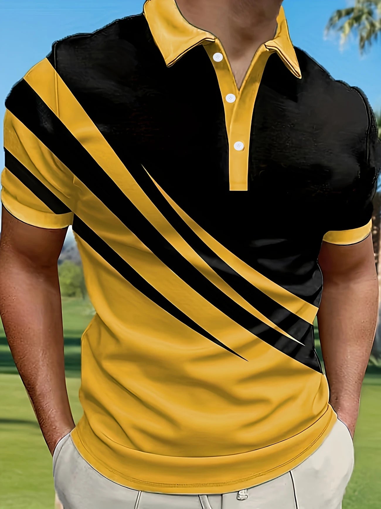 Polo de Golf Homme Bicolore – Respirant, Léger et Stylé pour Parcours Été