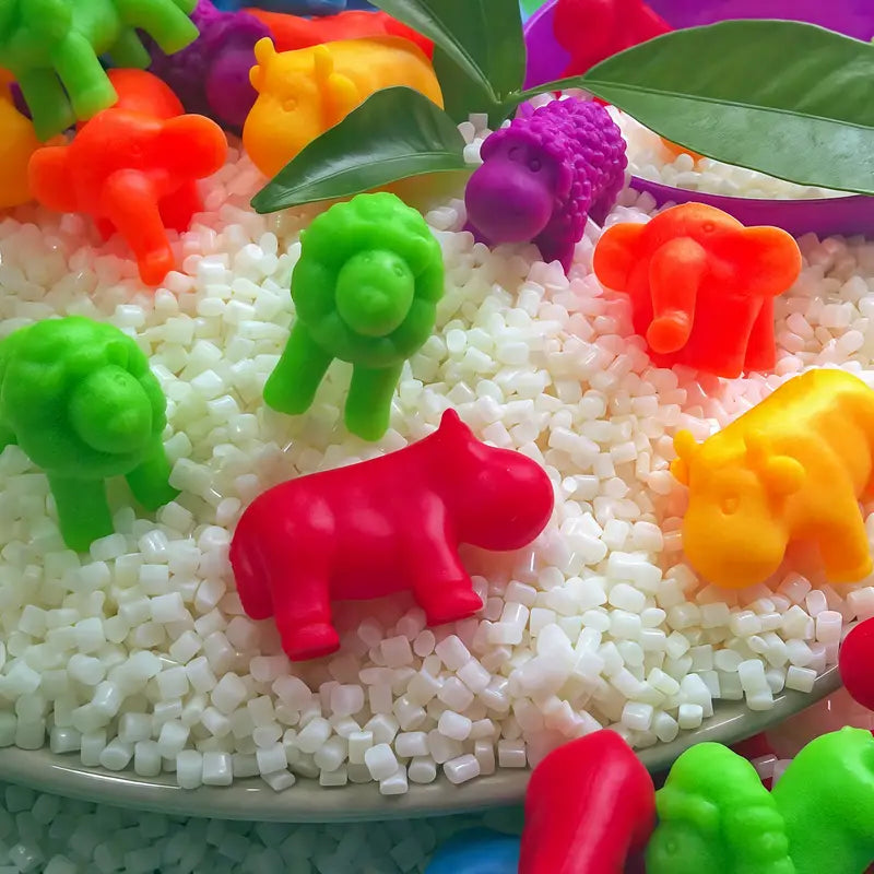 Jeu Éducatif de Tri Animaux Colorés – 36 Pièces avec Bols et Pinces pour Apprentissage Couleurs et Motricité