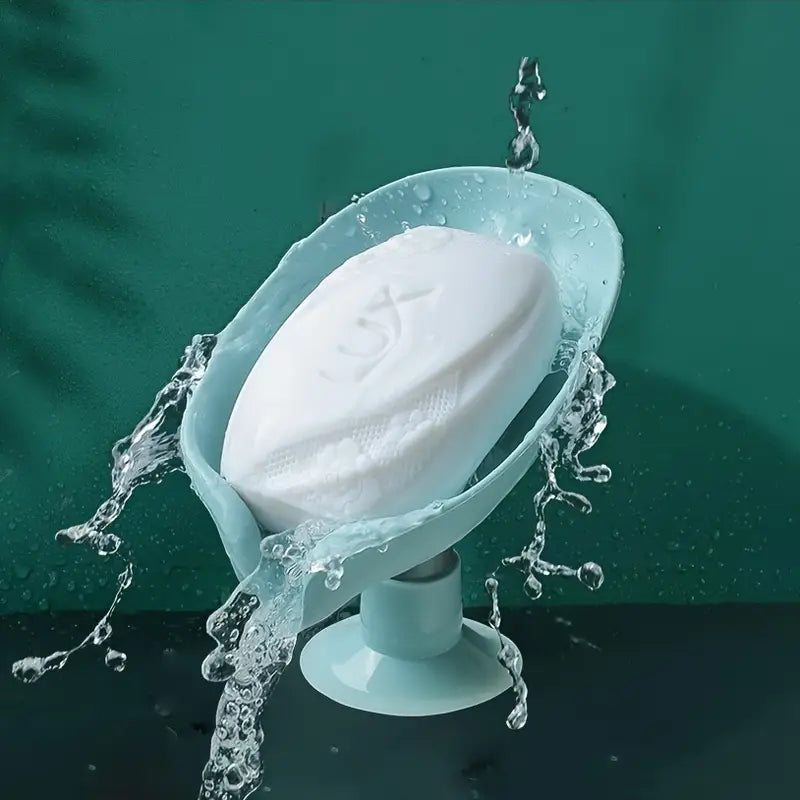 Porte-Savon Drainant avec Ventouse – Support Antidérapant et Auto-Drainant | Accessoires Salle de Bain