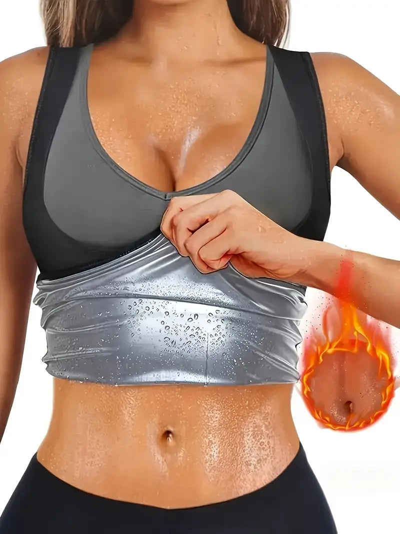 Débardeur de sudation femme – Top fitness thermique pour brûler les graisses et affiner la taille