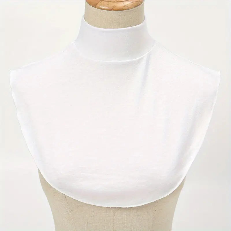 Faux col femme col roulé blanc – Col amovible simple et élégant pour chemisiers, pulls et manteaux