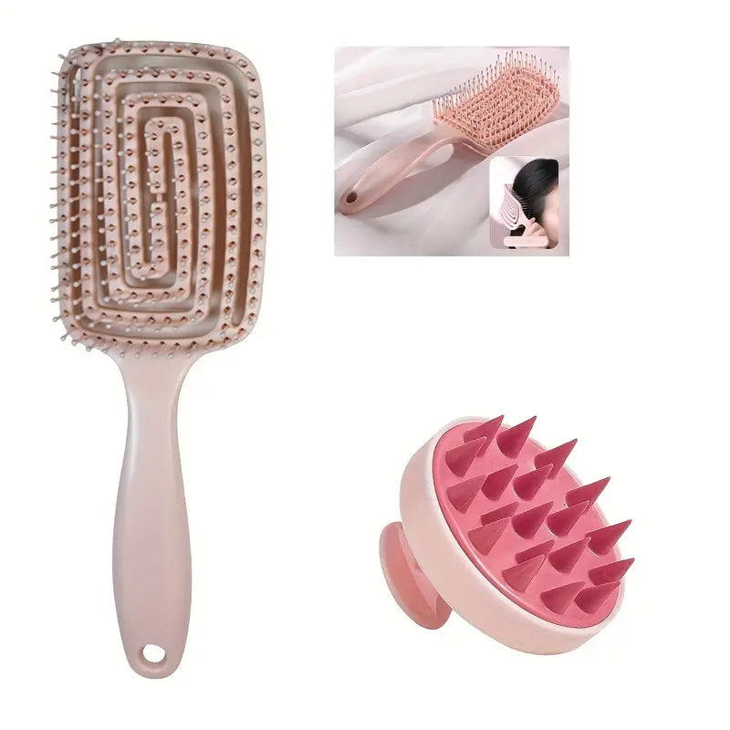 Brosse de Massage Cuir Chevelu en Silicone – Stimule la Circulation, Réduit le Stress & Favorise la Pousse des Cheveux
