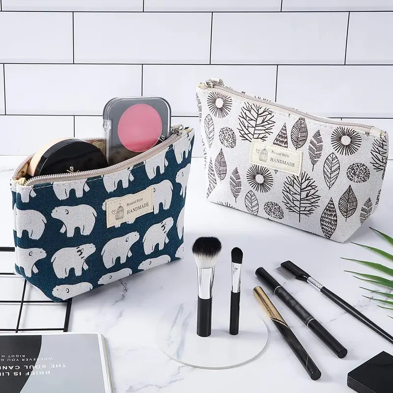 Trousse de toilette imprimée Pochette maquillage et accessoires voyage
