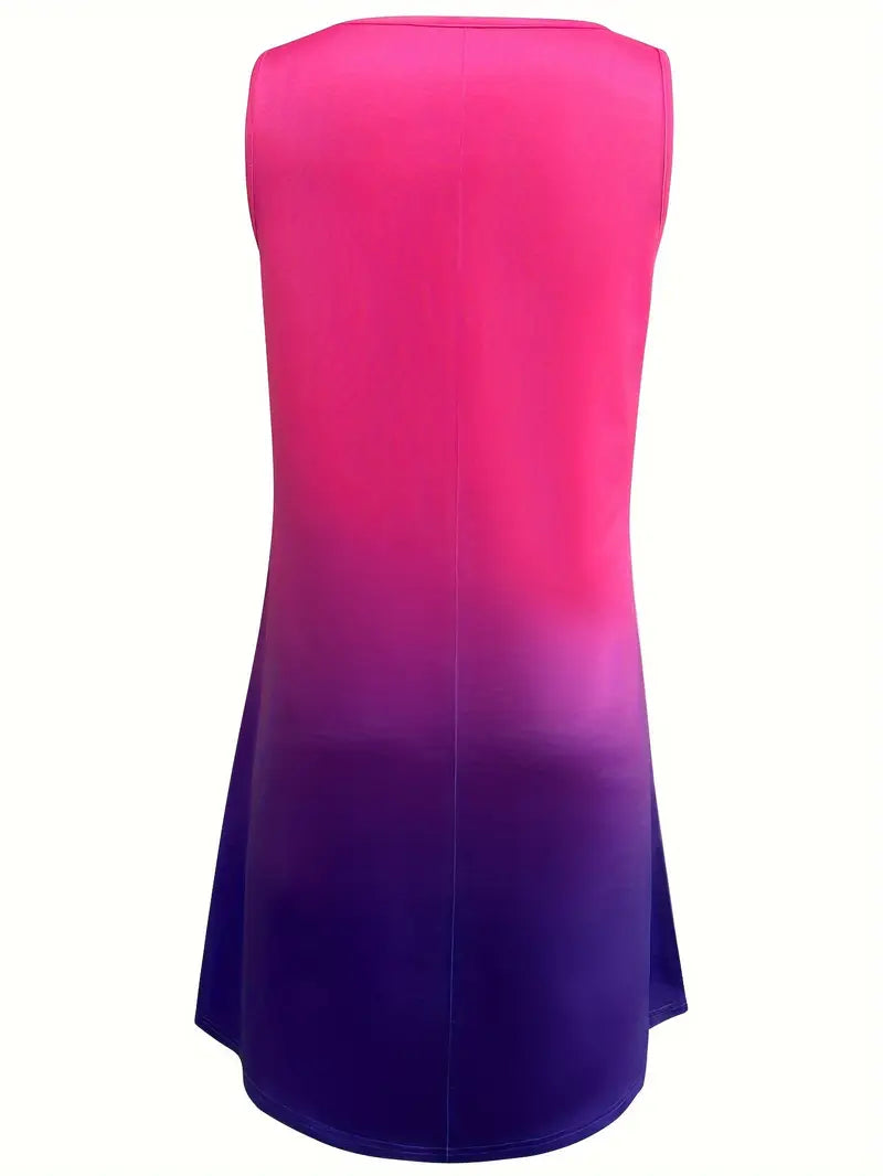 Robe de plage dégradée – Coupe fluide et estivale, parfaite pour l’été