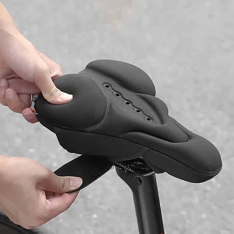Coussin de selle vélo rembourré – Housse de selle ergonomique anti-chocs et respirante pour cyclisme longue distance
