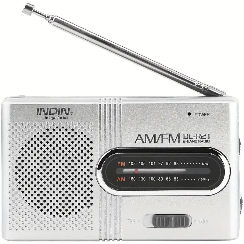 Radio Portable AM/FM à Piles avec Antenne Télescopique – Poste Radio de Poche Compact pour Voyage et Extérieur