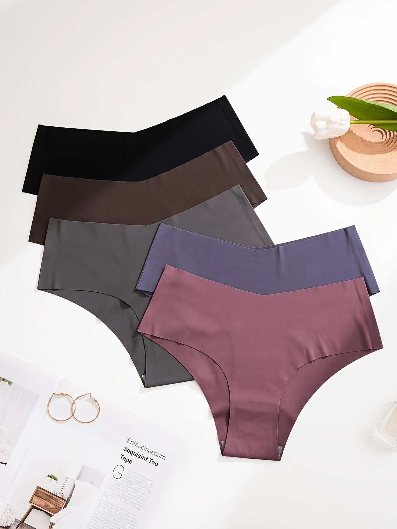 Lot de Culottes Invisibles Femme Sans Couture – Ultra Douces & Couleurs Sombres Élégantes