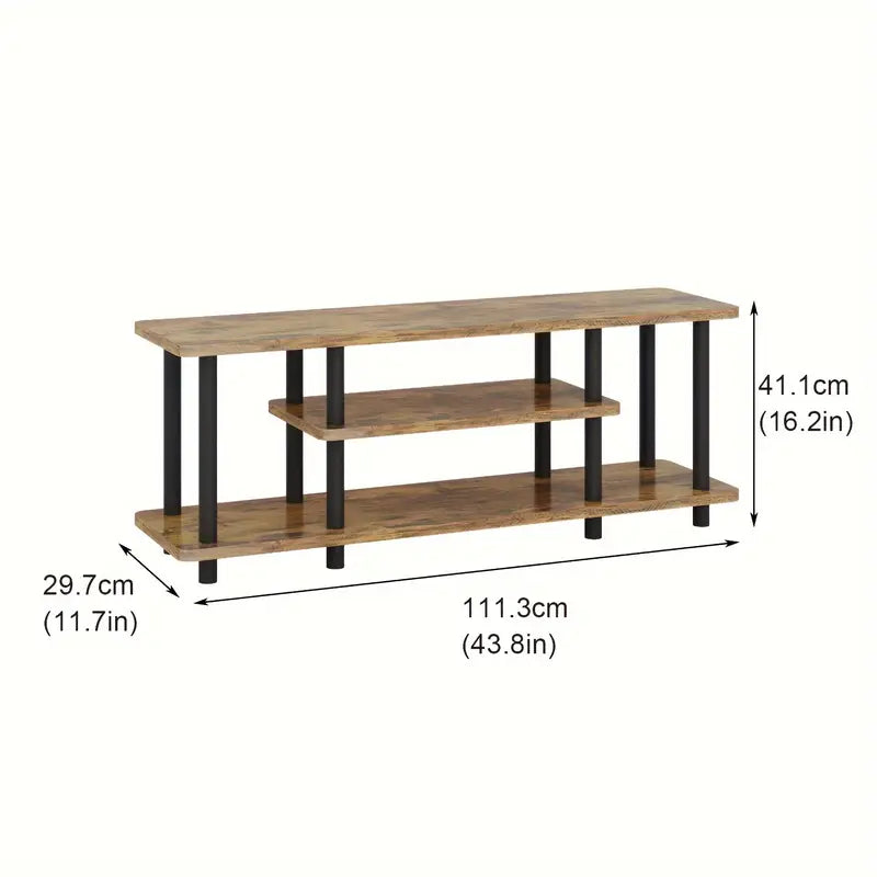 Meuble TV blanc moderne avec étagères – Meuble RV de rangement pratique pour salon