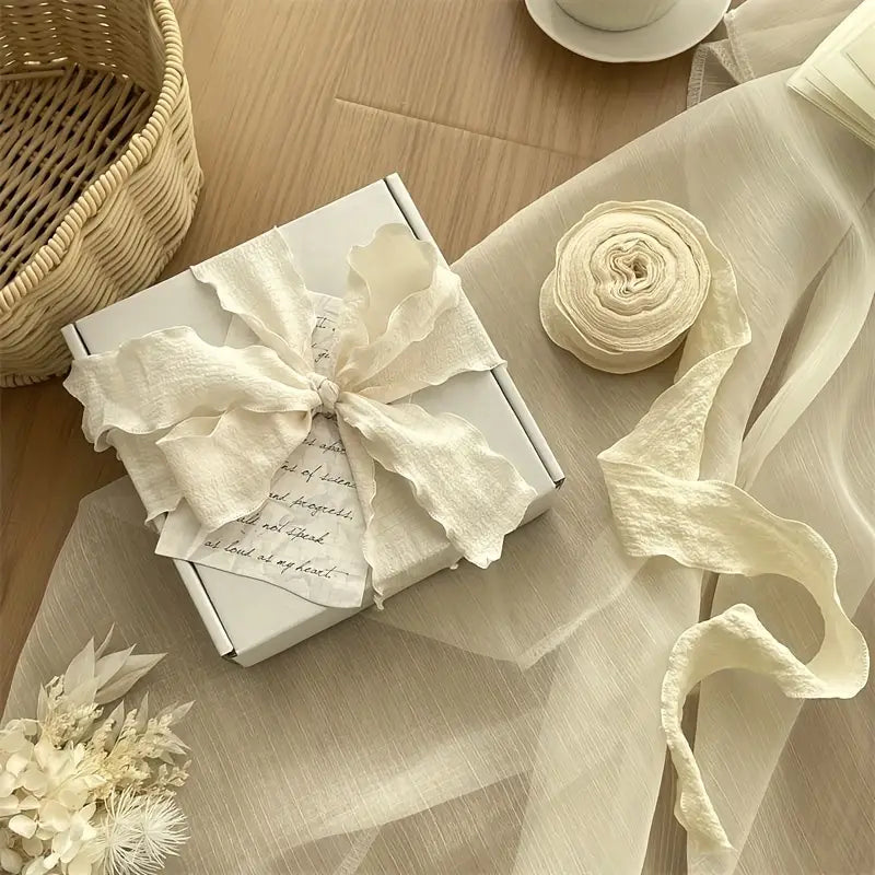 Ruban Cadeau en Tissu Vert Sauge – Élégant et Réutilisable pour Emballage Cadeaux et Décoration