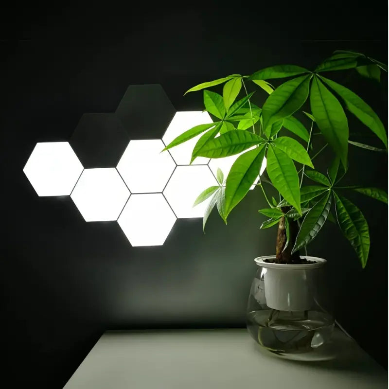 Appliques Murales LED Modulables Hexagonales – Éclairage Décoratif Moderne Tactile pour Salon, Chambre et Bureau