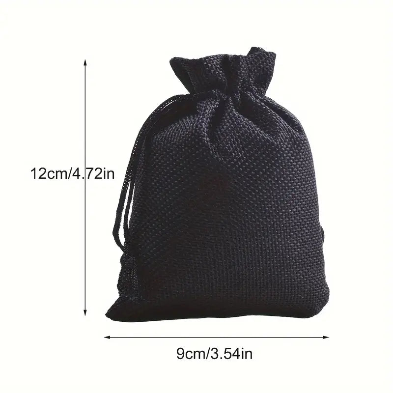 Sacs en Jute avec Cordon de Serrage – Pochettes Naturelles Réutilisables pour Emballage Cadeaux et Stockage