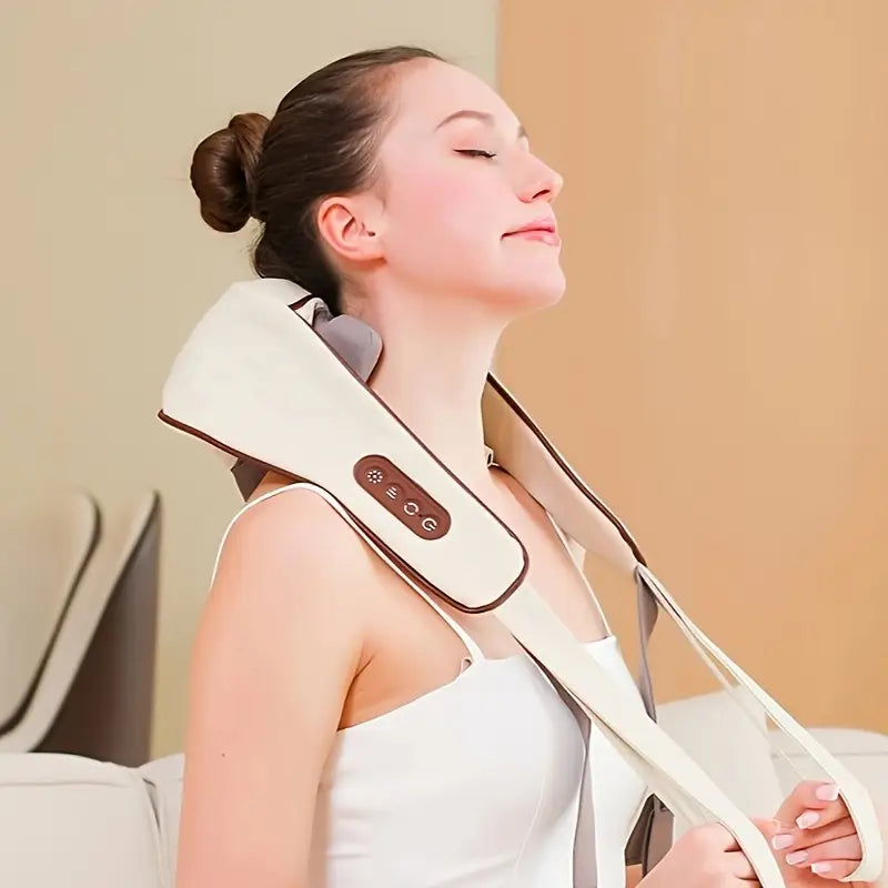 Masseur Électrique Shiatsu Épaules et Cou – Chauffant, Relaxation Profonde à Domicile