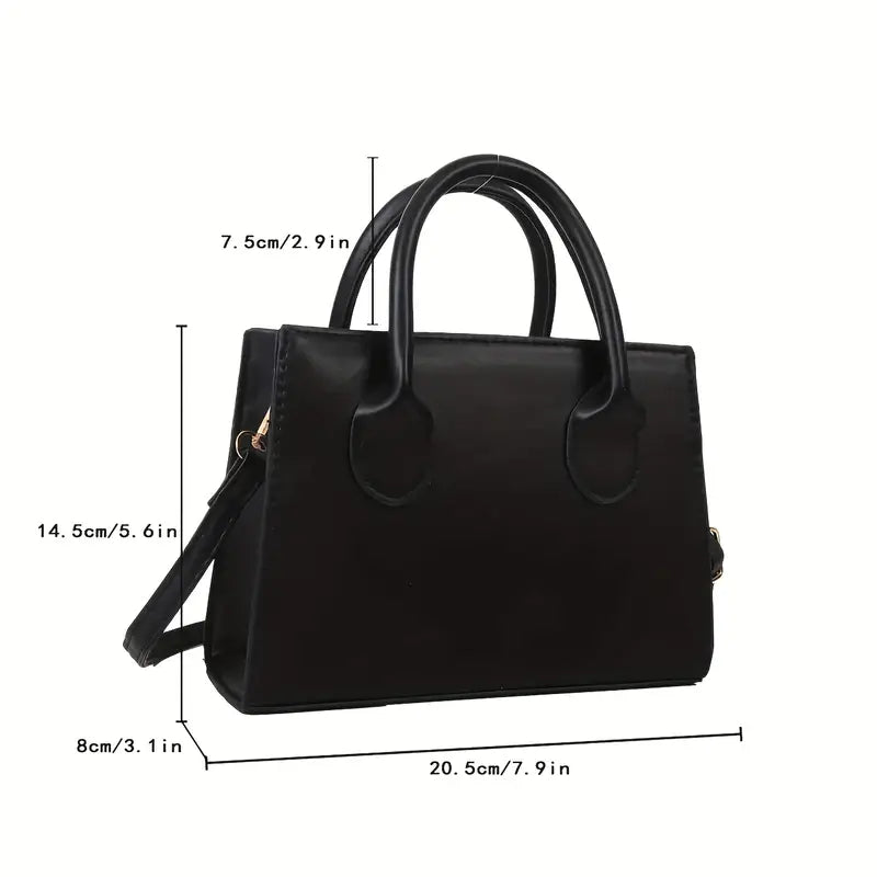 Sac Porté Épaule Femme Noir Minimaliste avec Bandoulière Réglable – Élégant et Moderne