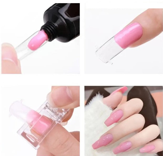 Clip de Maintien Transparent pour Ongles – Pince Fixatrice Poly Gel et Extensions UV