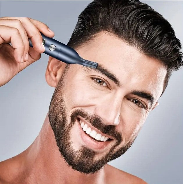 Tondeuse Électrique 5-en-1 – Kit Multifonction Barbe, Cheveux, Nez & Corps, Écran LED, Rechargeable USB